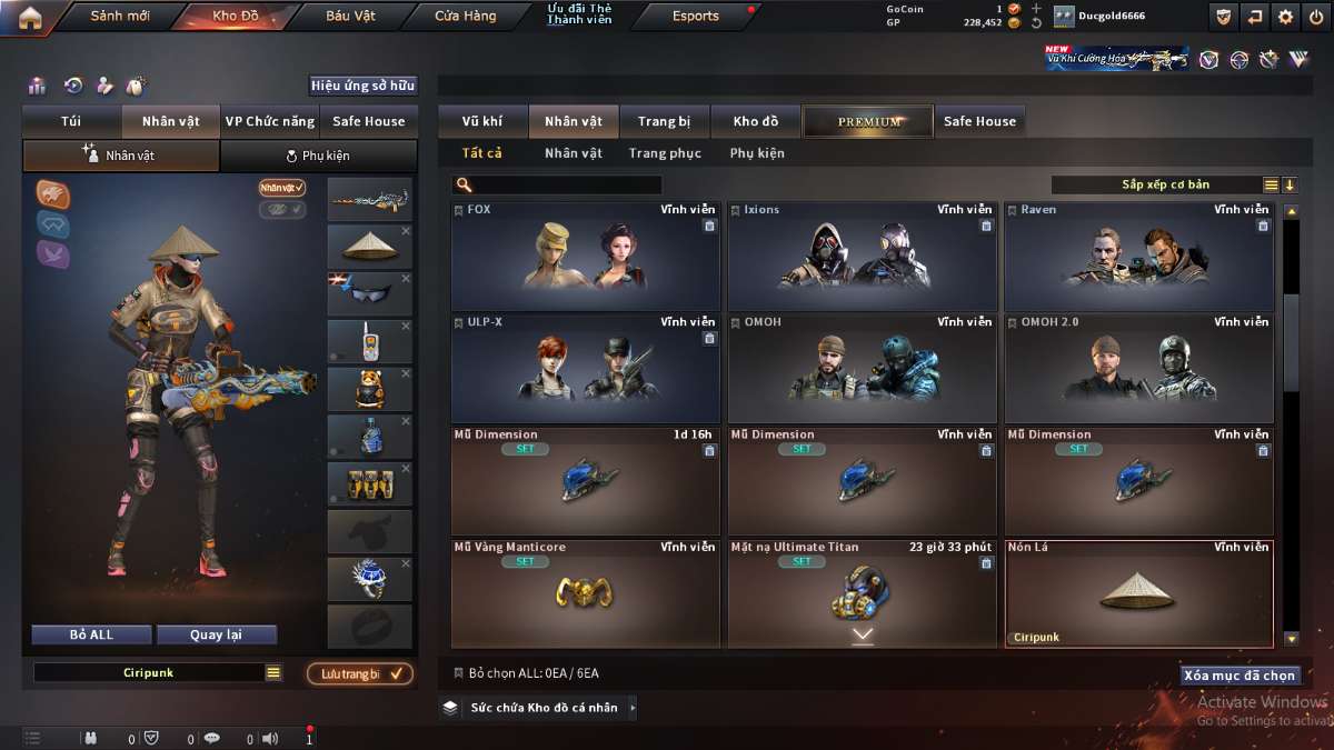 shop acc cf uy tin gia re